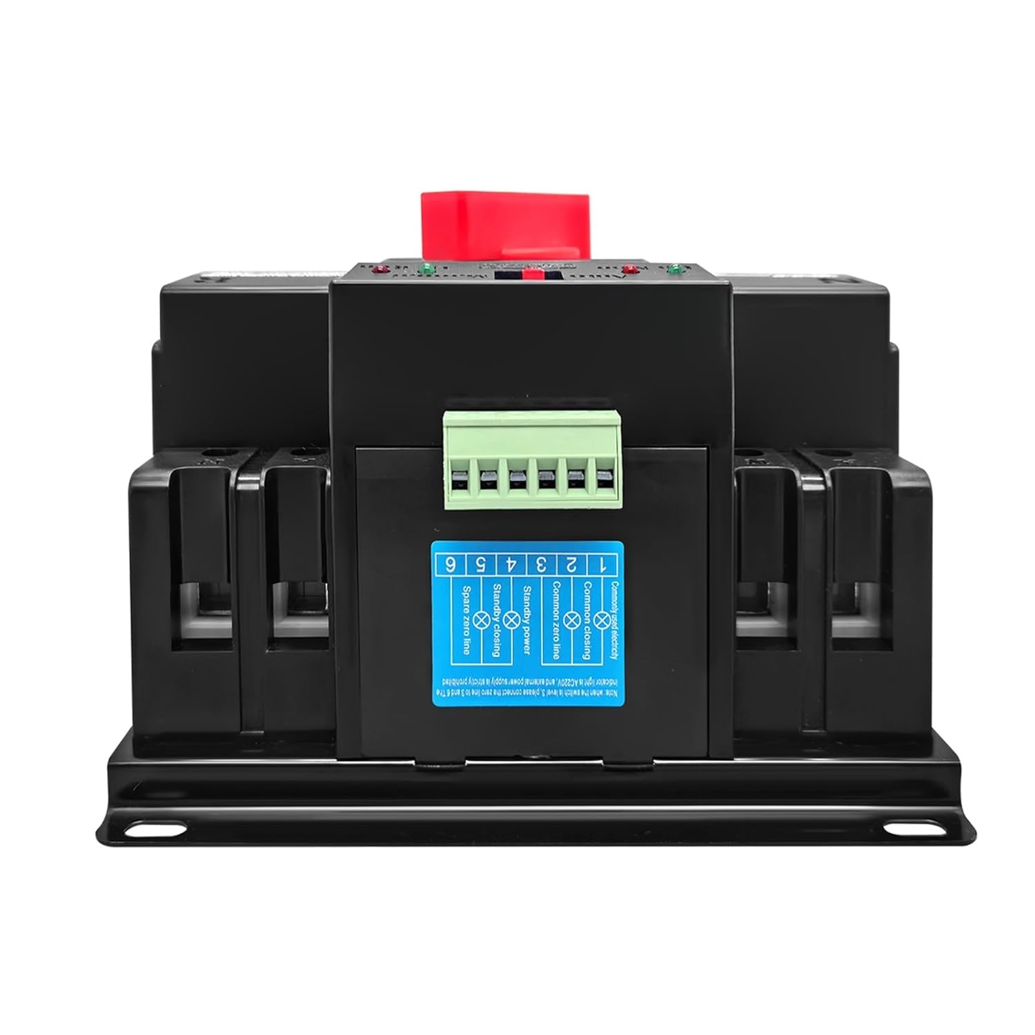 2P 63A 125A 220V 230V 50/60Hz MCB Type Dual Power Automatic Transfer Switch ATS 2 Input 2 Output 1Pcs(125A)