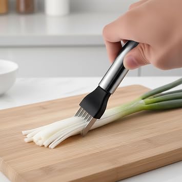 Kitchen Scallion Cutter 2PCS Green Onion Slicer Shred Knife Garlic Cutters