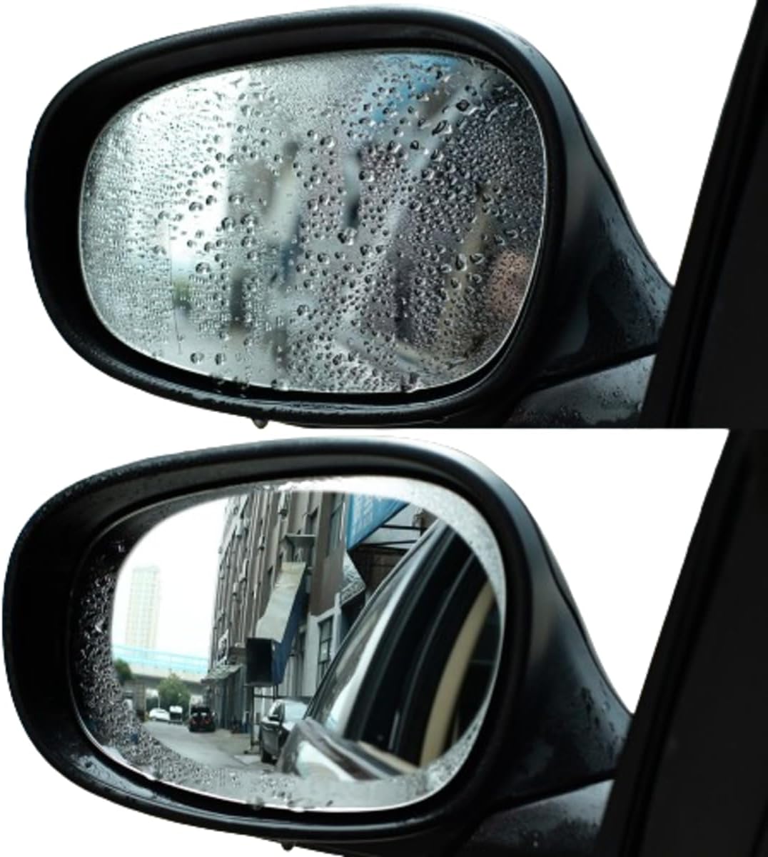 Anti Fog Film Car Rear View Mirror Waterproof Film Protective Film Anti Glare Rain-Proof Anti Water Mist, HD Nano Film Anti-Glare,Anti-Scratch,Rainproof