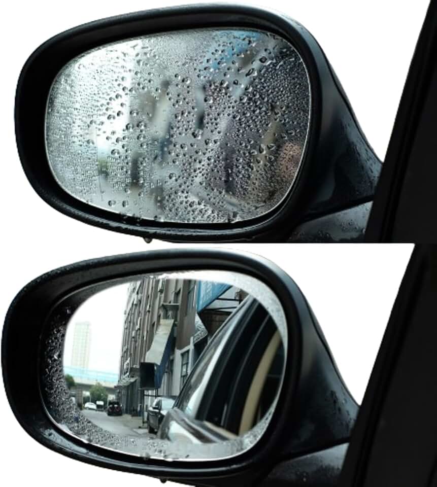Filme antiembaçante Espelho retrovisor do carro filme à prova d'água filme protetor anti-reflexo à prova de chuva anti névoa de água, nano filme HD antirreflexo, anti-arranhões, à prova de chuva