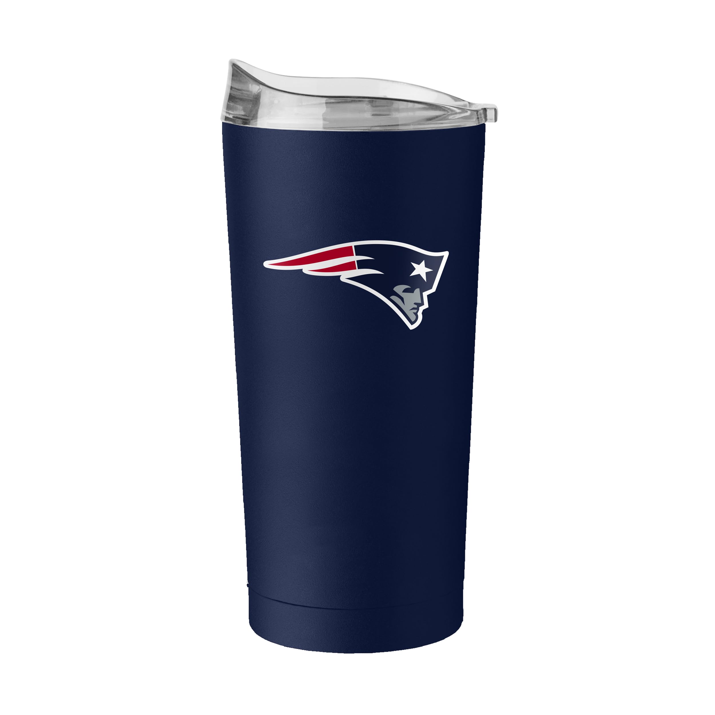 FANMATS NFL New England Patriots 20 oz Stainless Steel Tumbler — Powder-Coated | 20 Fluid Ounces | Vacuum Insulated | Team Color