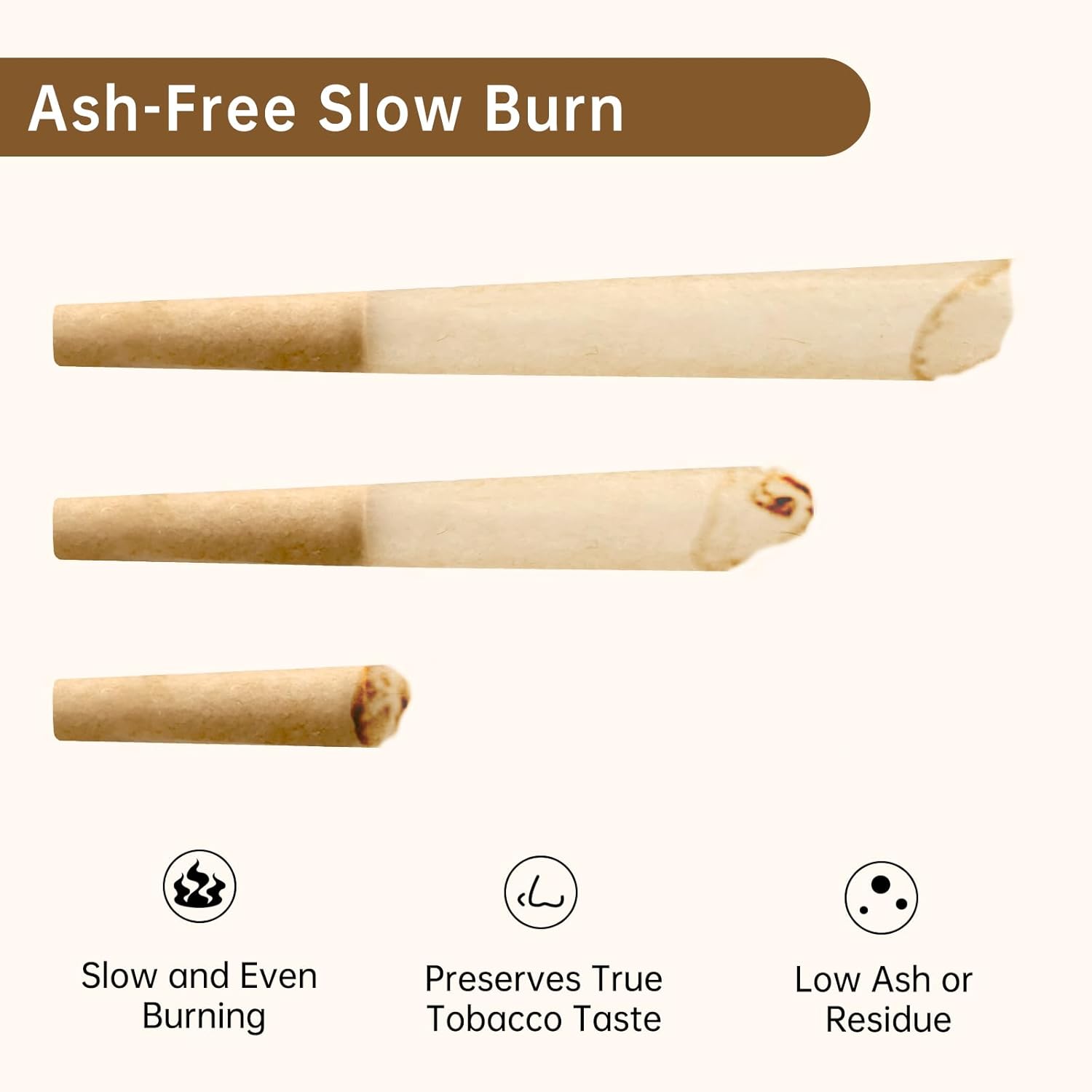 Pre Rolled Cones 1000 Packs |1 1/4 Size 84mm/26mm | Natural Brown | "W " Shape Tip | Bulk Pre Rolled Cones | Blank No Logo | Natural Unbleached Rolling Papers (A8000B)
