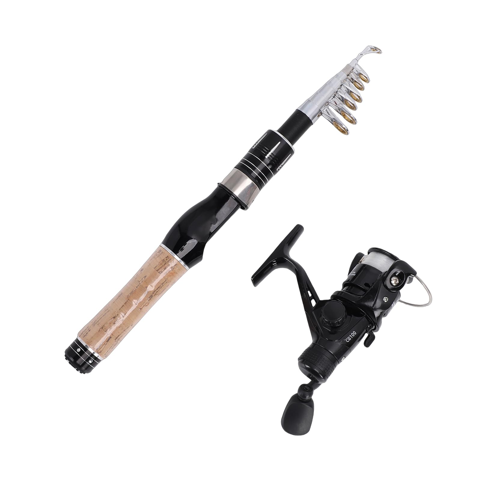 Domary Ultra Light Telescopic Fishing Rod and Reel Set Compact Travel
