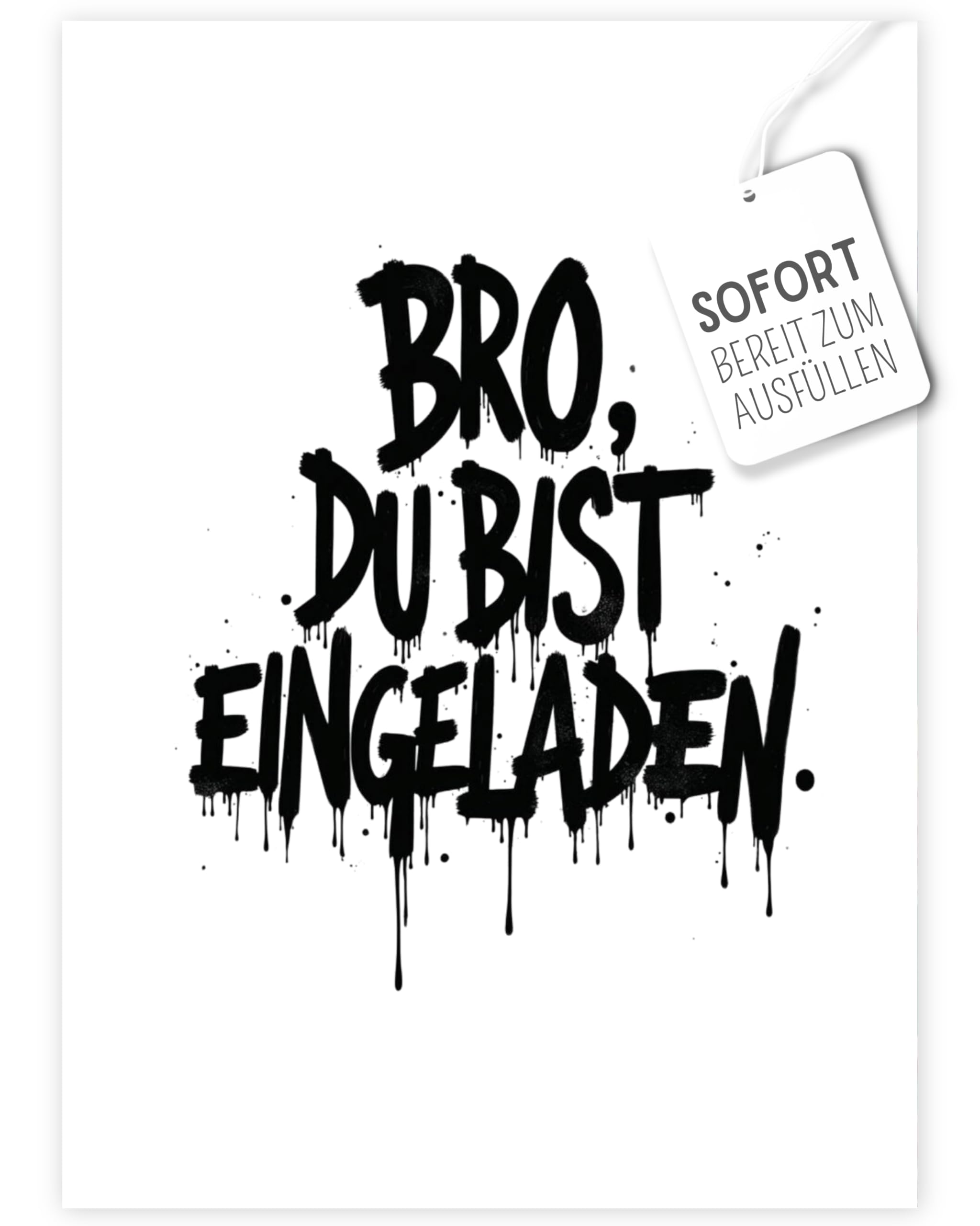 ZETTMANN Bro Du bist eingeladen Einladungskarten Kindergeburtstag – 10er Set – Coole Party Einladungen für Jungen & Teen Geburtstag – Premium Druck DIN A6