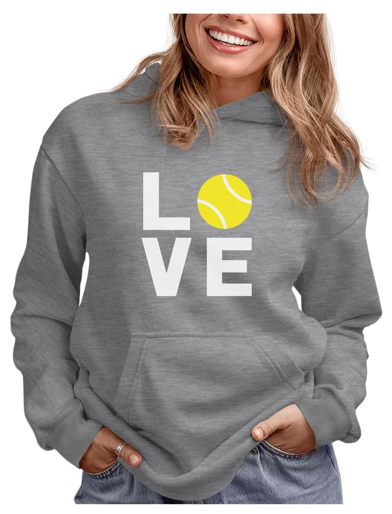 TstarsLove Tennis Sweatshirt Novelty Gifts Player Coach Women Teen Girls Hoodie