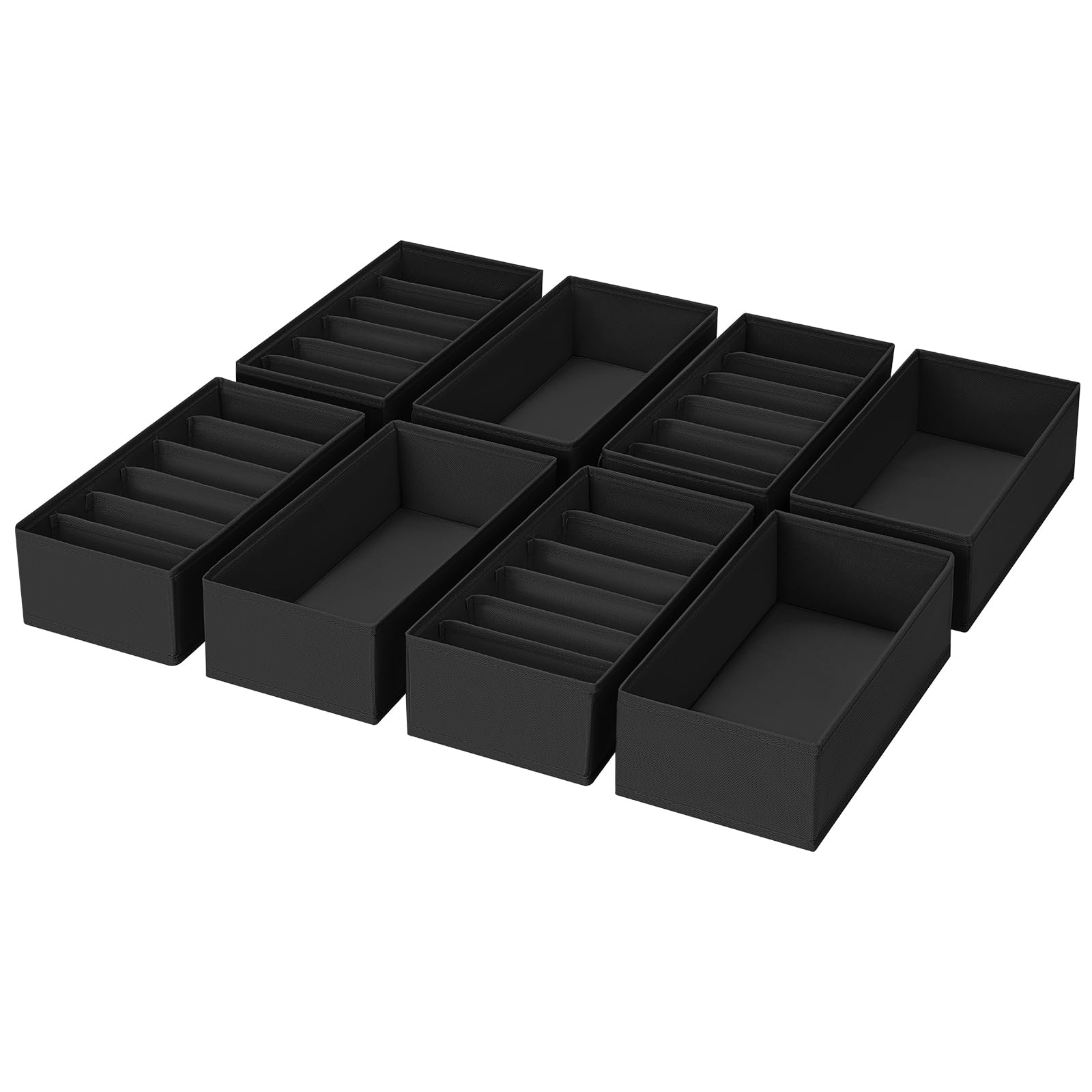 DIMJ Schubladen Organizer Schrank Organizer - Kleiderschrank Organizer Stoff Unterwäsche Organizer, Organizer Schublade Faltbare, 8 Set, FT250429