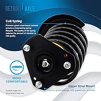 Vista 534 de Detroit Axle - Kit de suspensión delantera de 10 piezas para Chevy Aveo Aveo5 Pontiac G3 Wave 2 Ready Struts Assembly 2 Enlaces de barra