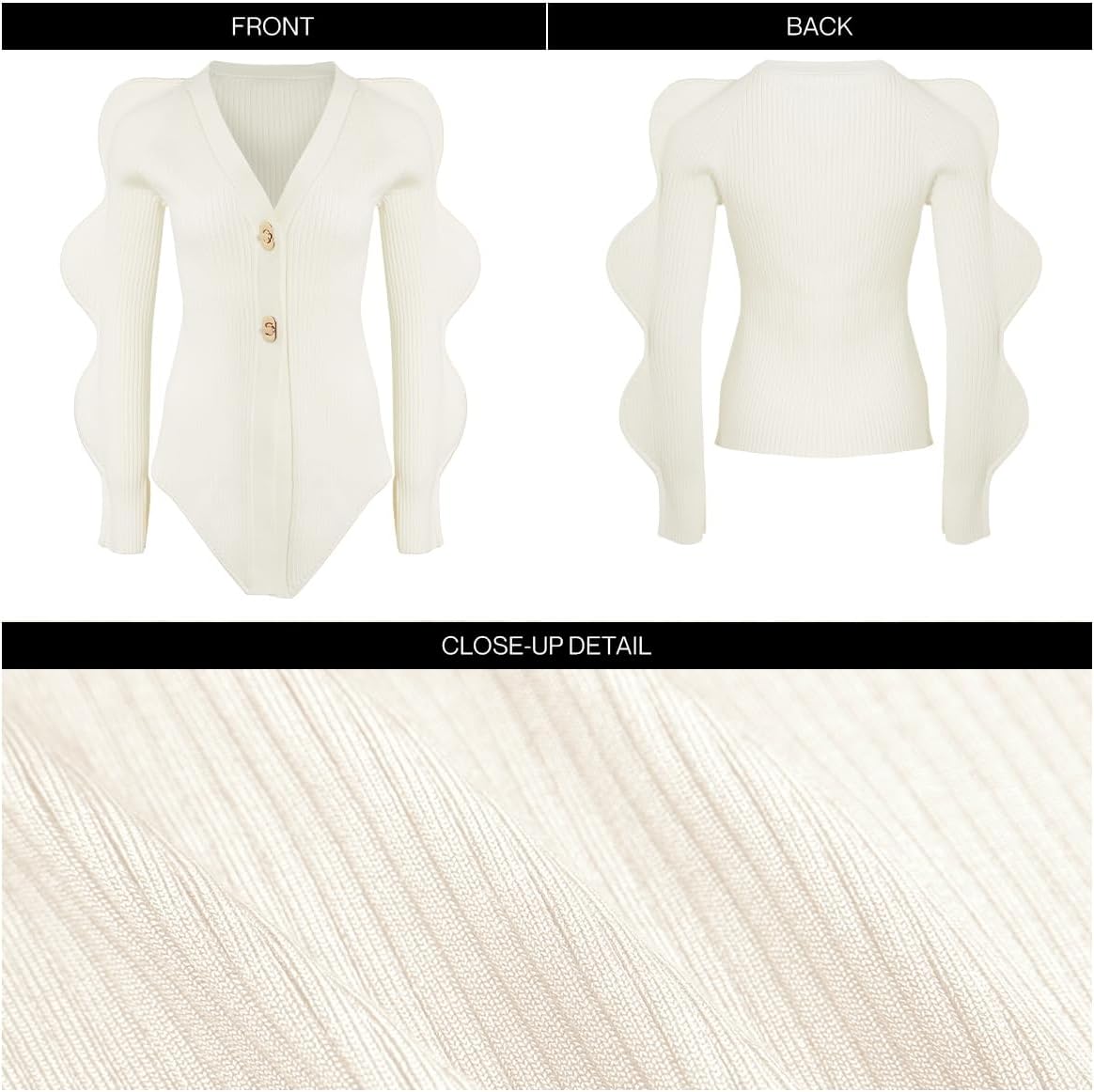 URBAN REVIVO Women's Knit Cardigan Sweaters Long Sleeve Button Down Open Front Casual Outwear Trendy 2025 - Image 3