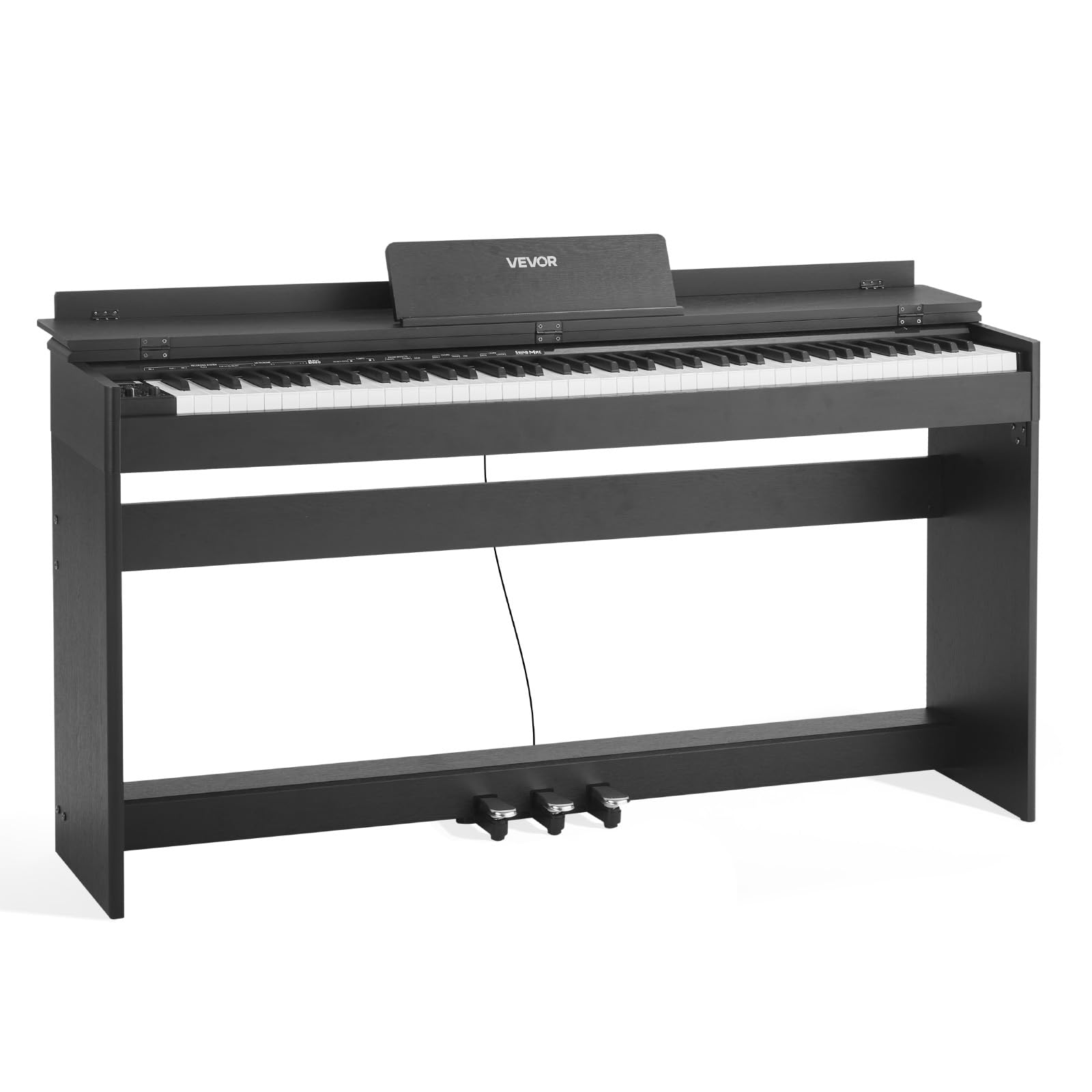VEVOR Digitalpiano 88-Tasten gewichtete Tastatur, Hammermechanik, E-Piano mit Möbelständer