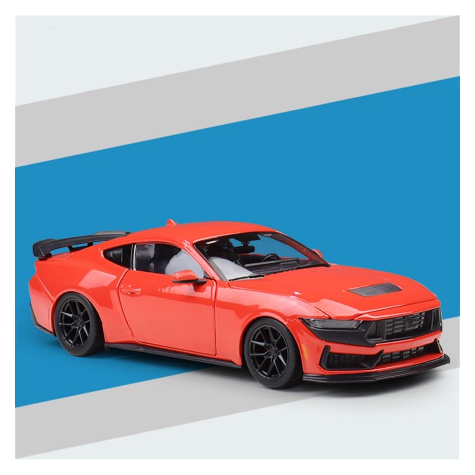 BANKOTO Diecast Car 1:24 For Ford For Mustang For DarkHorse 2024 Alloy Metal Diecast Car Model Display Ornaments Collectible Model(Orange)