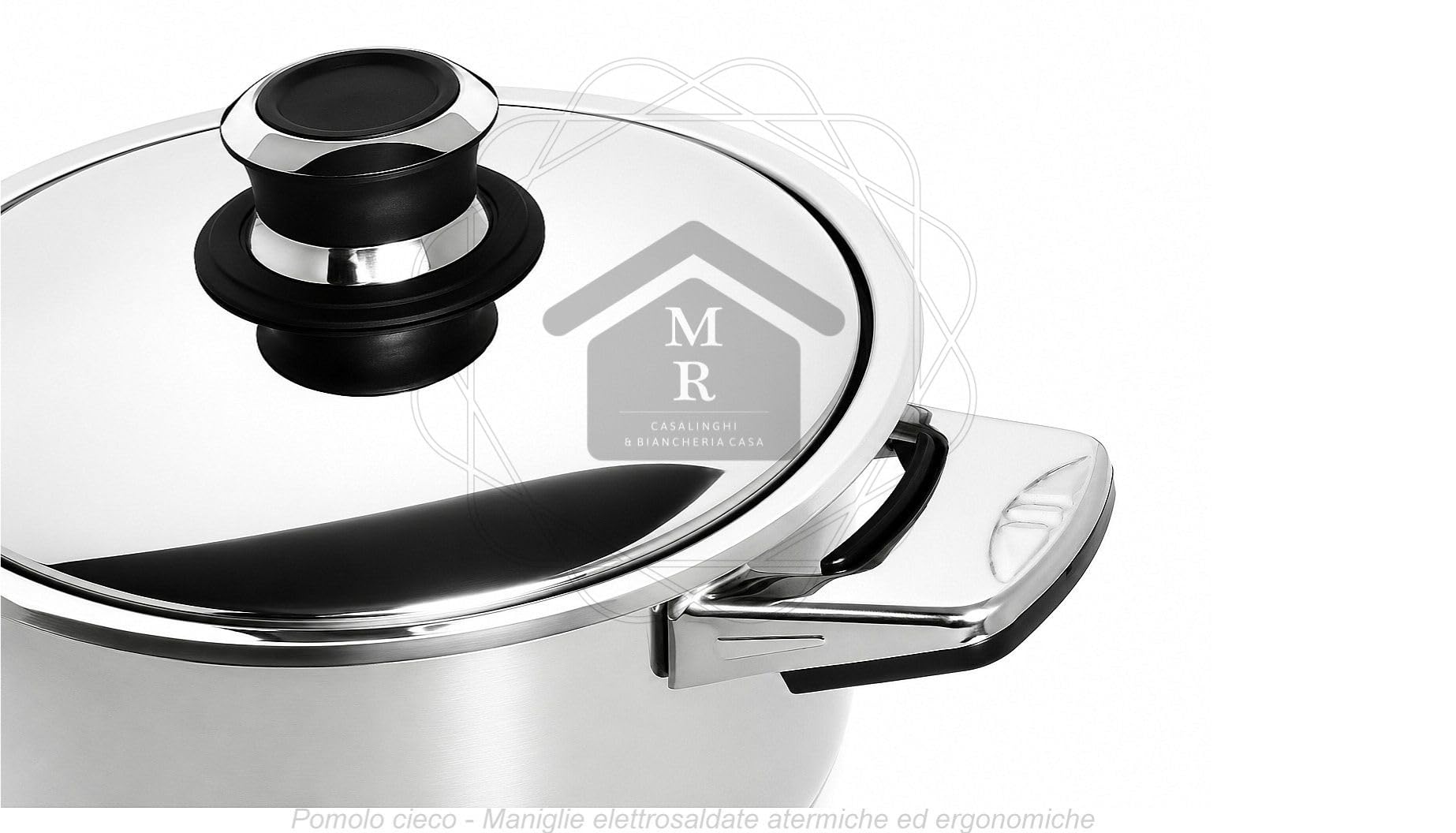 Batteria Pentole Maxi 18 Pezzi in Acciaio Serie Dietetic Bavaria Ottingher