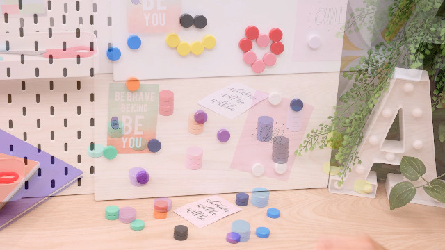 40 Calamite Colorate Per Frigorifero - Magneti Rotondi Da 20mm Per Lavagna Magnetica E Decorazione - Foto 5