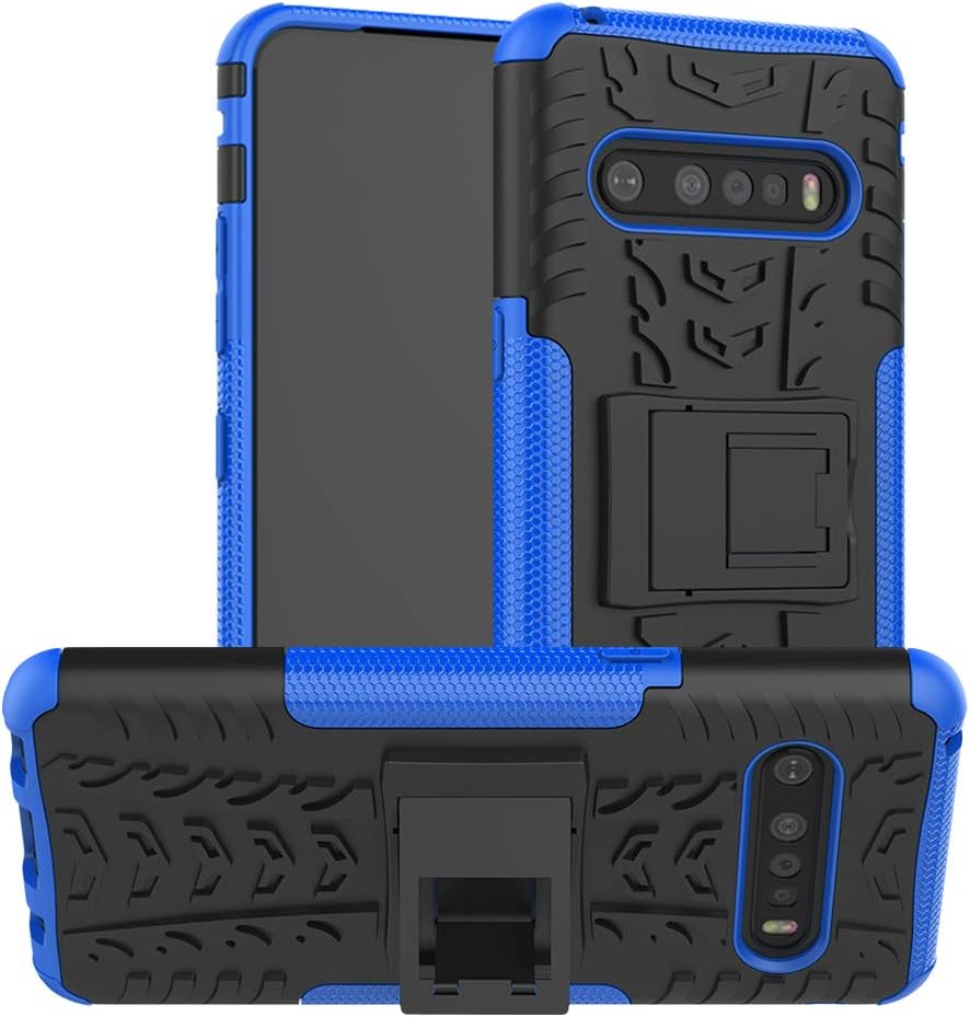 Osophter for LG V60 ThinQ Case Dual Layer Shock-Absorption Cover Protective Cell Phone with Kickstand Combo PC+TPU Back Cases for LG V60 ThinQ(KUI Blue)