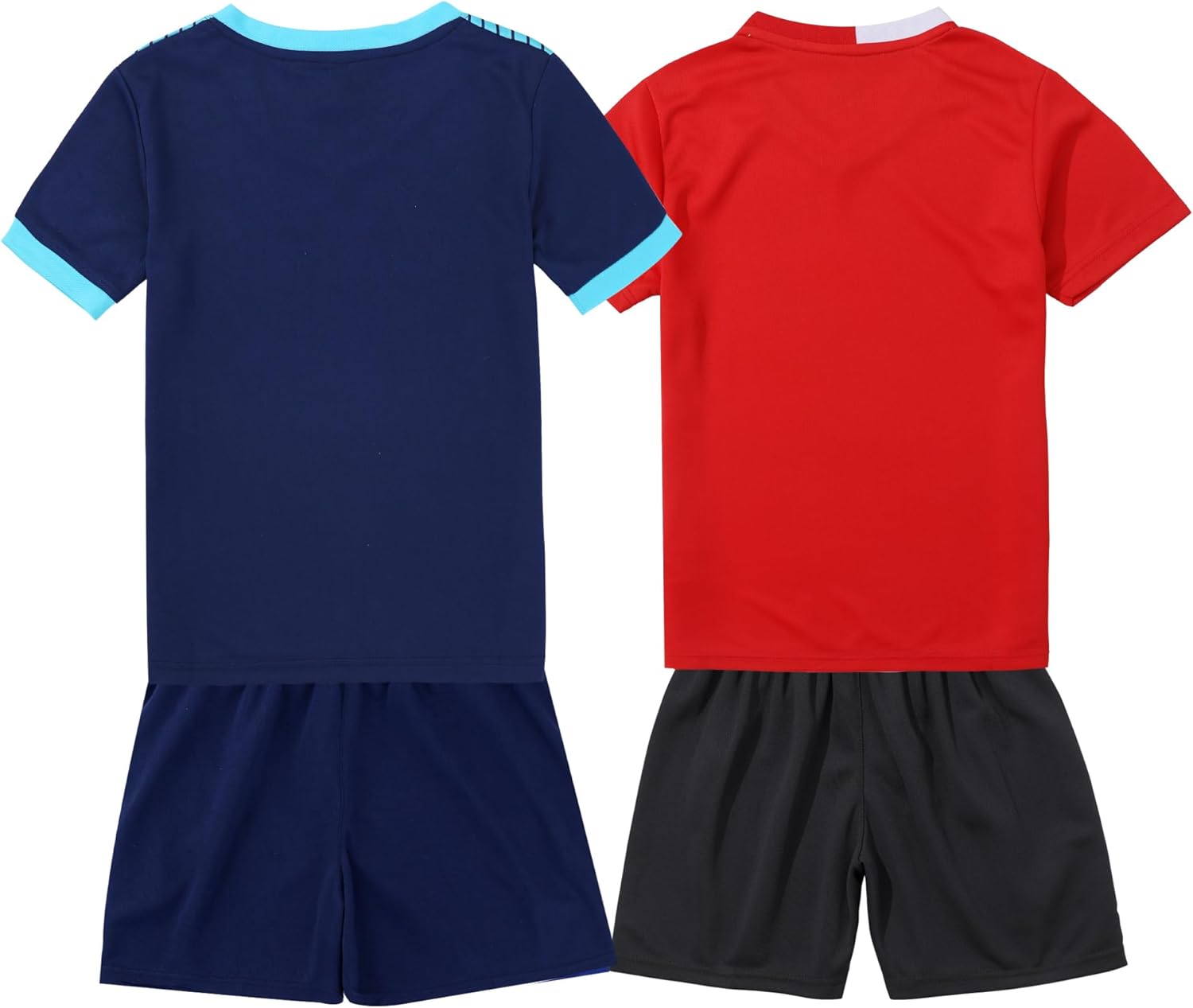 Boy's 2-Pack Soccer Jersey and Short Sets Quick Dry Sports Team Training Uniform Knit - Image 2