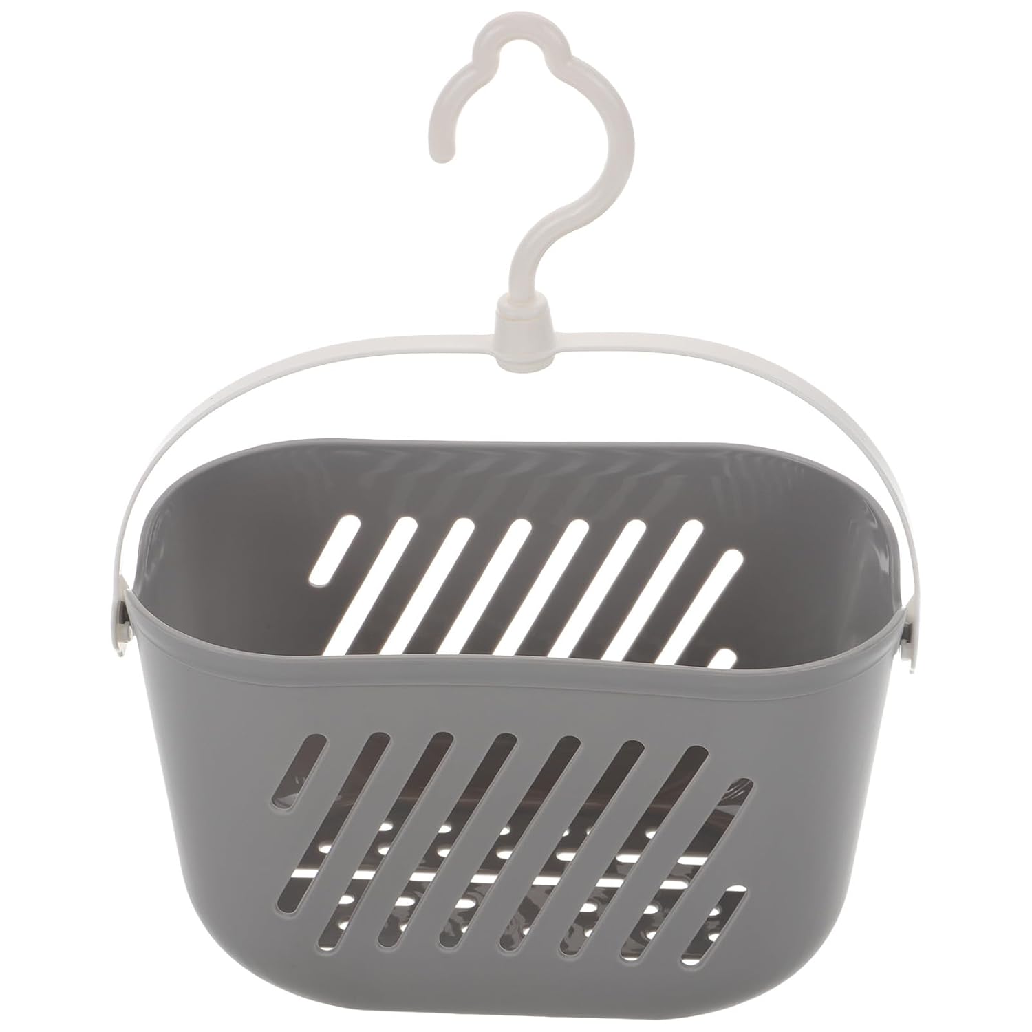 ARTIBETTER Hanging Shower Basket Organizer Plastic Storage Basket with Handle Gray Bathroom Caddy for Shower Toiletries Storage and