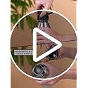 Image of YOUONE Stainless Steel 1000 ML Water Bottle /Thunder for fridge /School /Outdoor /Gym /Home /office /Boys /Girls /Kids, Leak Proof And BPA Free (Silver)