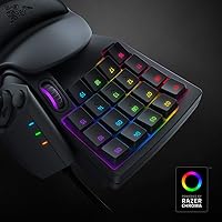 Vista 4 de Razer Teclado de juegos Tartarus V2: Interruptores de teclas de membrana Mecha - Teclado de una mano - 32 teclas programables - Iluminación Chroma
