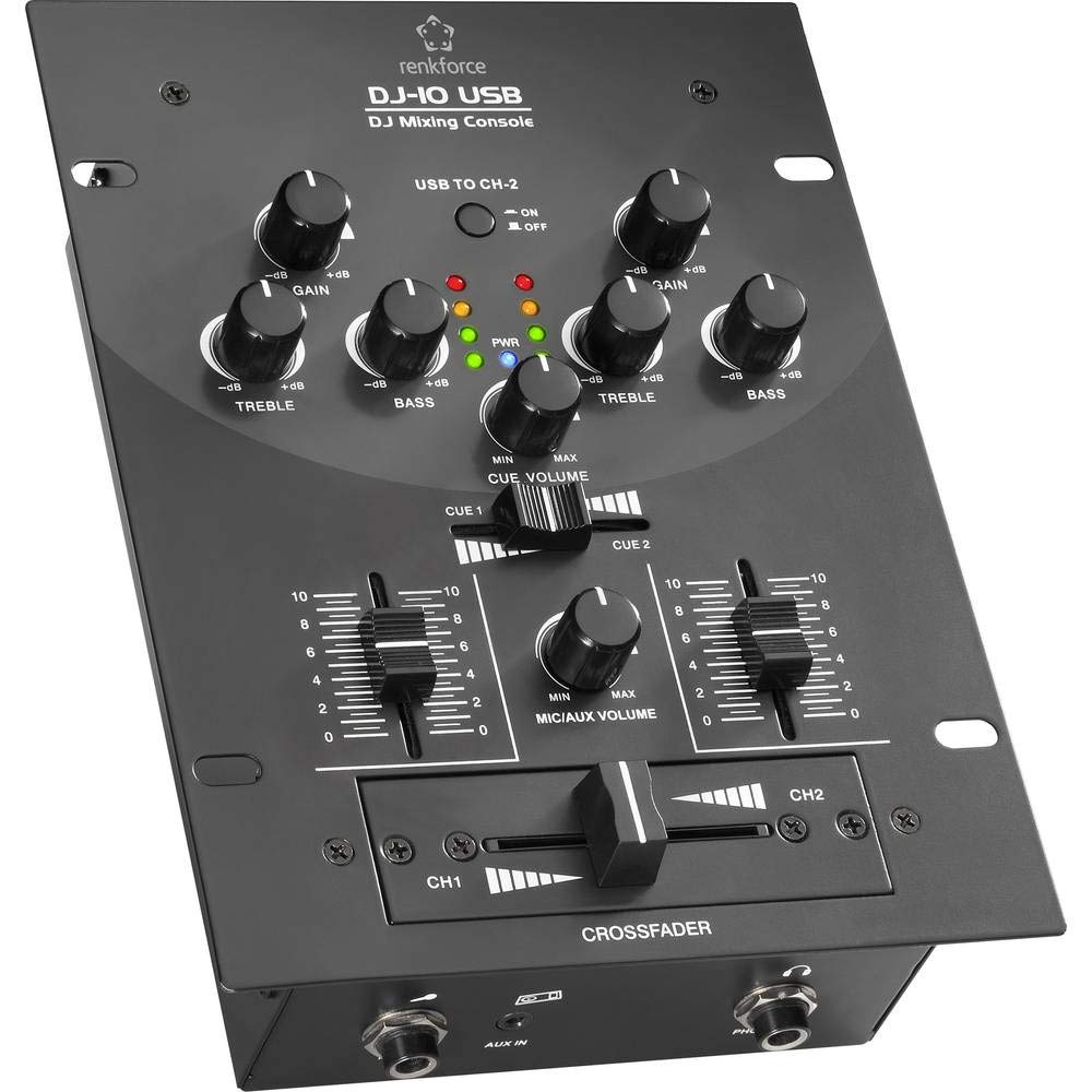 Renkforce DJ10+USB 2-Kanal DJ Mixer