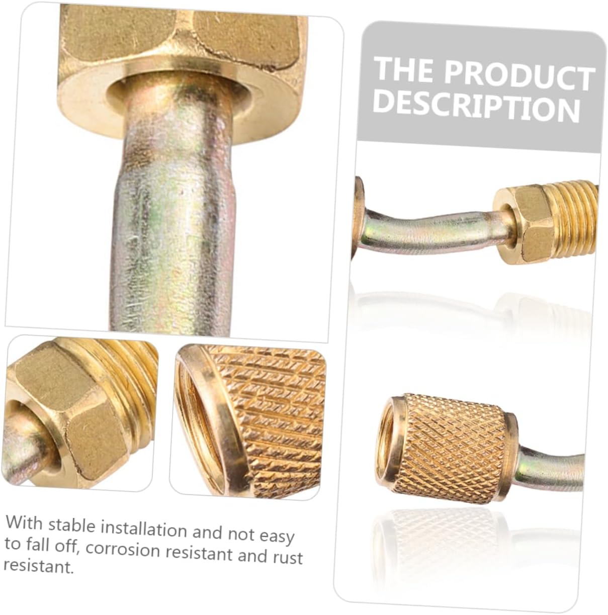 Cabilock 3pcs Refrigeration Hose Fitting Hose Adapter Tools Conditioner Hose Connector Hose Connector Conditioner Hose Fitting Yellow Brass