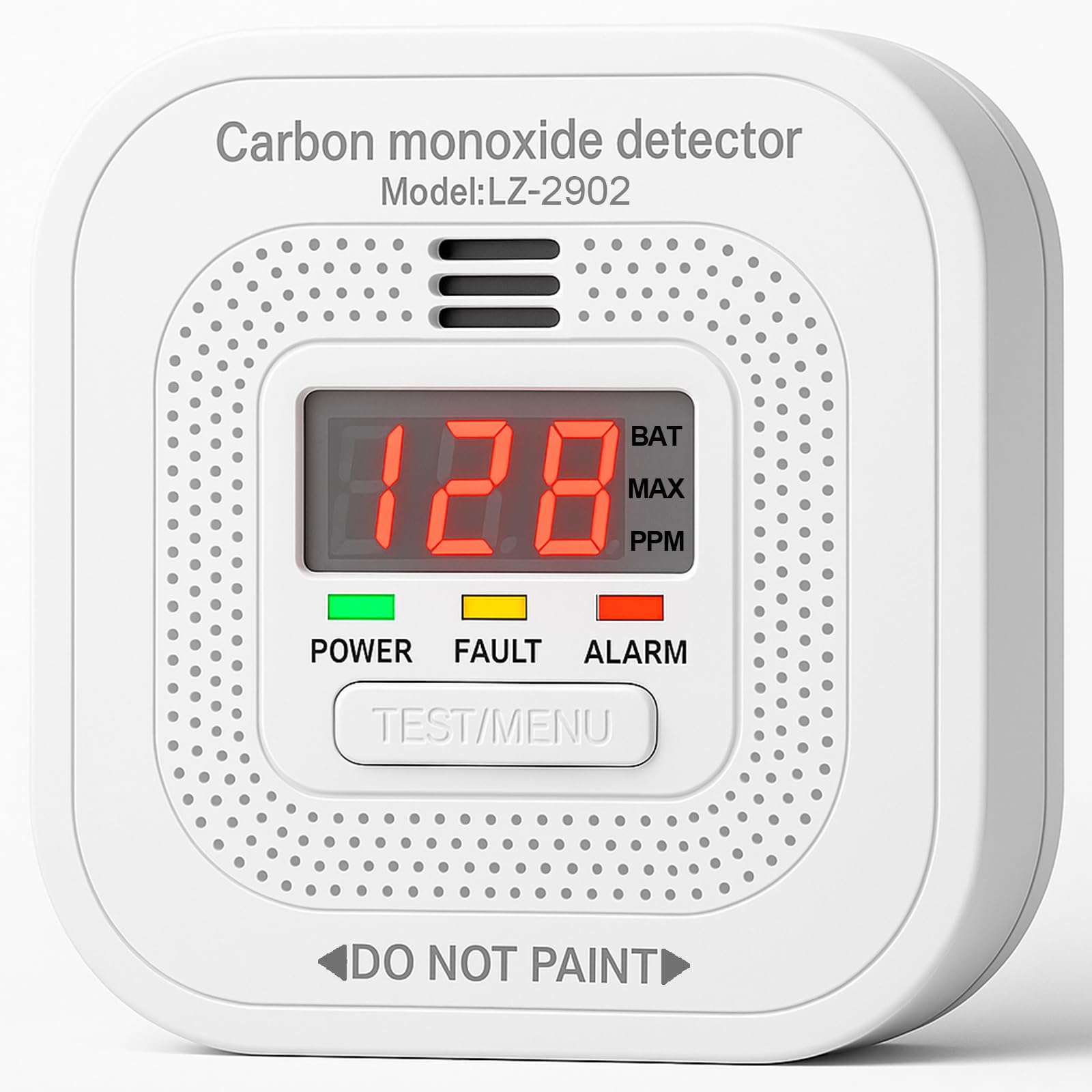 Fire And Alarm - Digital LED Display, Battery Powered, Voice Alerts Carbon Monoxide Detector - Foto 2