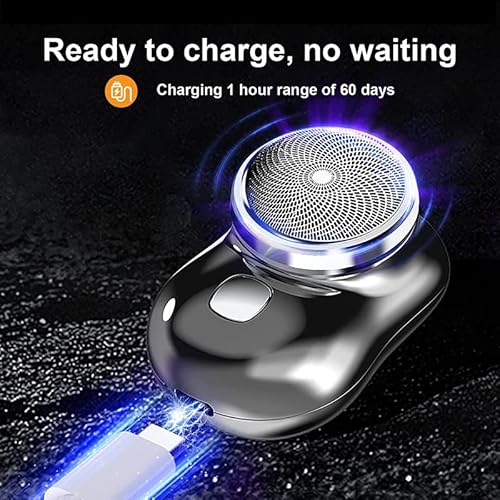Mini Shaver Portable Electric Shaver, 2023 New Upgrade Portable Electric Shave, Magic Usb Mini Shaver Electric Razor For Men, Easy One-Button Use Suitable For Home,Car,Travel And Gifts(Black) #TOP1