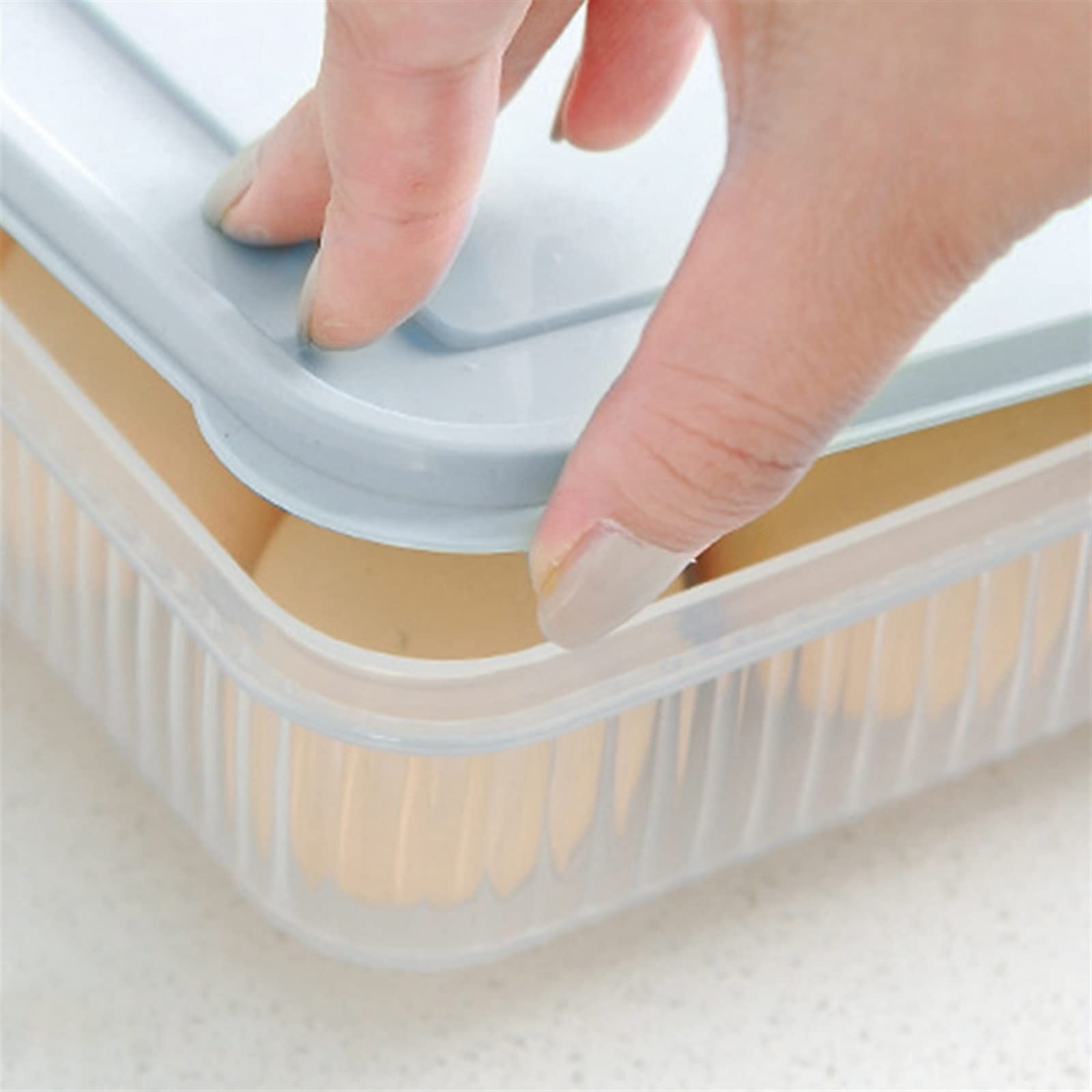 Compartimiento de Huevos para refrigerador, Caja de Almacenamiento de Huevos, Caja de Almacenamiento para Nevera, Mantenimiento Fresco, Soporte de Bandeja para Huevos, Organizador
