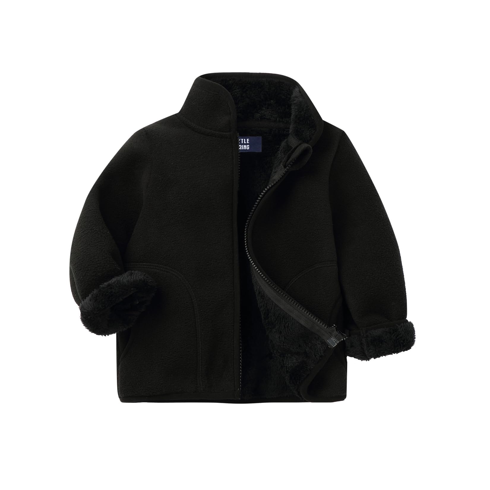 LittleSpring Boys Girls Polar Fleece Jackets Fur Lined Zip Up Warm Winter Coat
