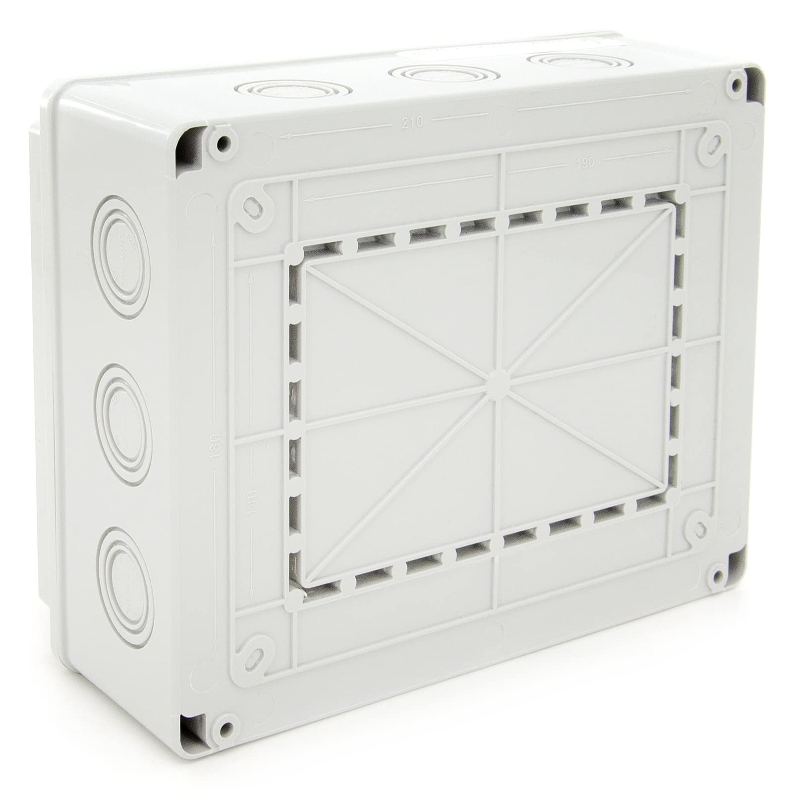 ELS Elektrotechnika Distribuidor de corriente de pared Schuko, 2 x 230 V + 2 x CEE 32 A + interruptor de leva L-0-P, cableado, listo para conectar, para obras, taller, garaje, IP44