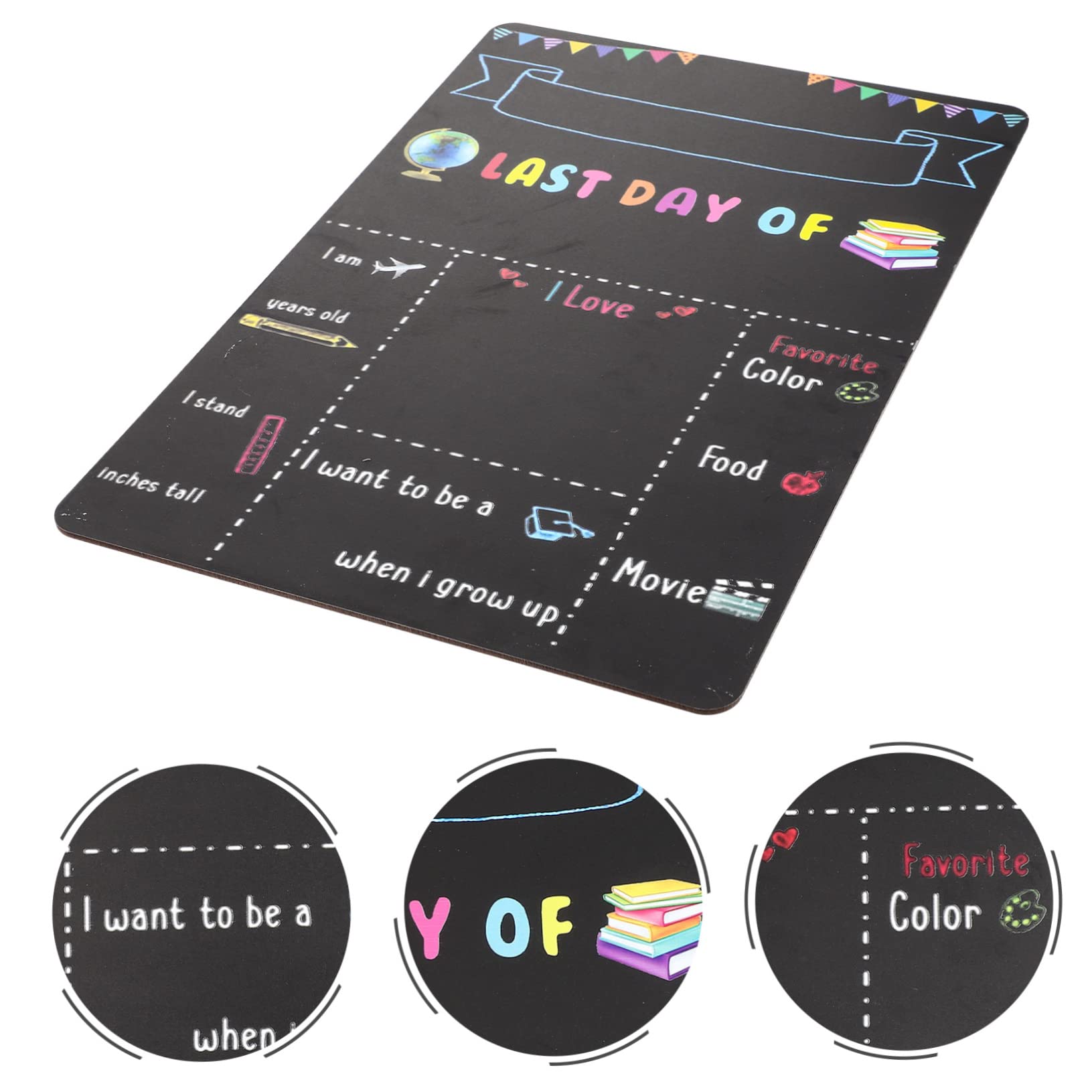 SHINEOFI 5 Stück Schultafeln In Pastellfarben Pergamentpapier Zum Backen Schwarze Kreidetafel Babytafel Schilder Schwarze Kommodenschubladen Verzinkte Schublade Kindertafel Aus Holz