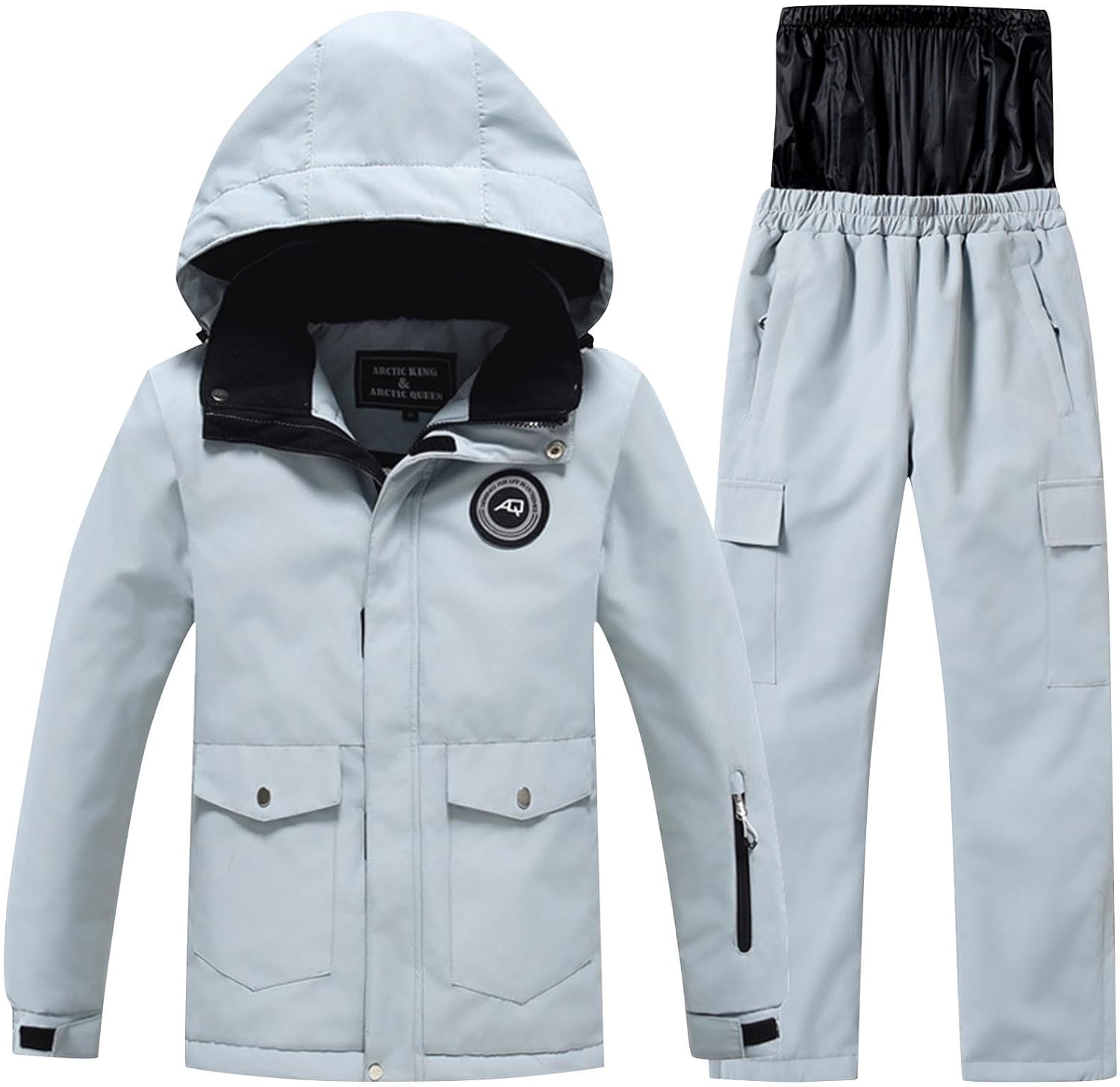 Kids Waterproof Snowsuit Boys Girls Winter Snow Ski Suits 2 Piece Windproof Jacket and Pants Sets 3-12 Years