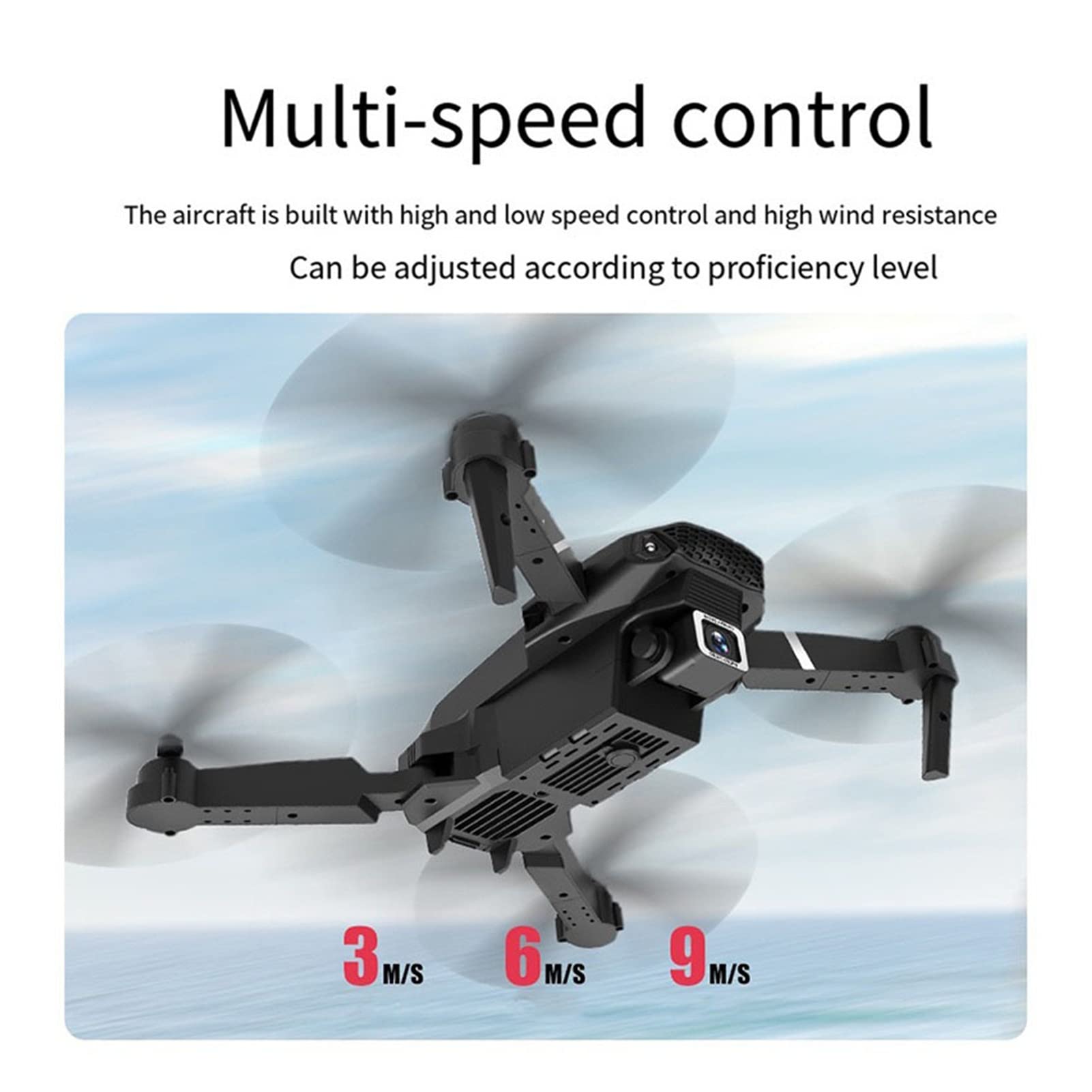 Drone Mini Drone 4K Professional HD Dual Camera 1080P WiFi FPV Fotografia lotnicza Helikopter Składany quadcopter Drone Toy (Kolor : 4K HD Rozmiar : 1) (Podwójny aparat 1)