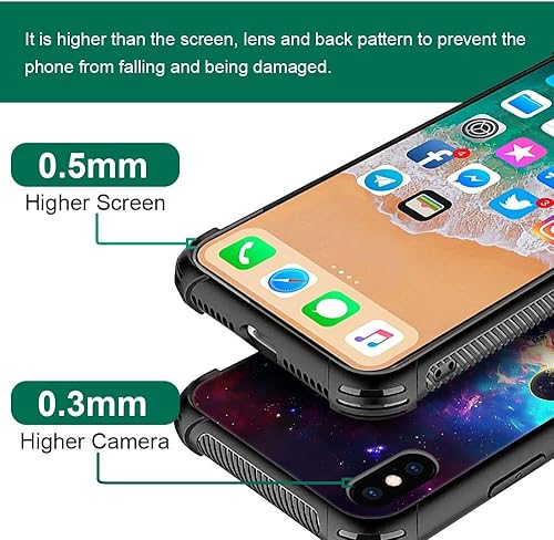 Miniatura 2 de CARLOCA Funda compatible con iPhone Xs Max, para iPhone Xs Max, fundas para niños y hombres jóvenes, diseño de patrón planeta mundo de astronauta