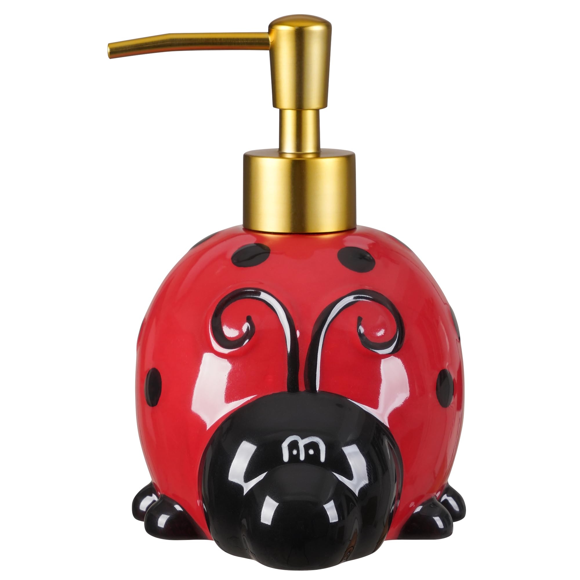 Amazon.com: RQYIXI 17 OZ Ladybug Ceramic Soap Dispenser with ABS