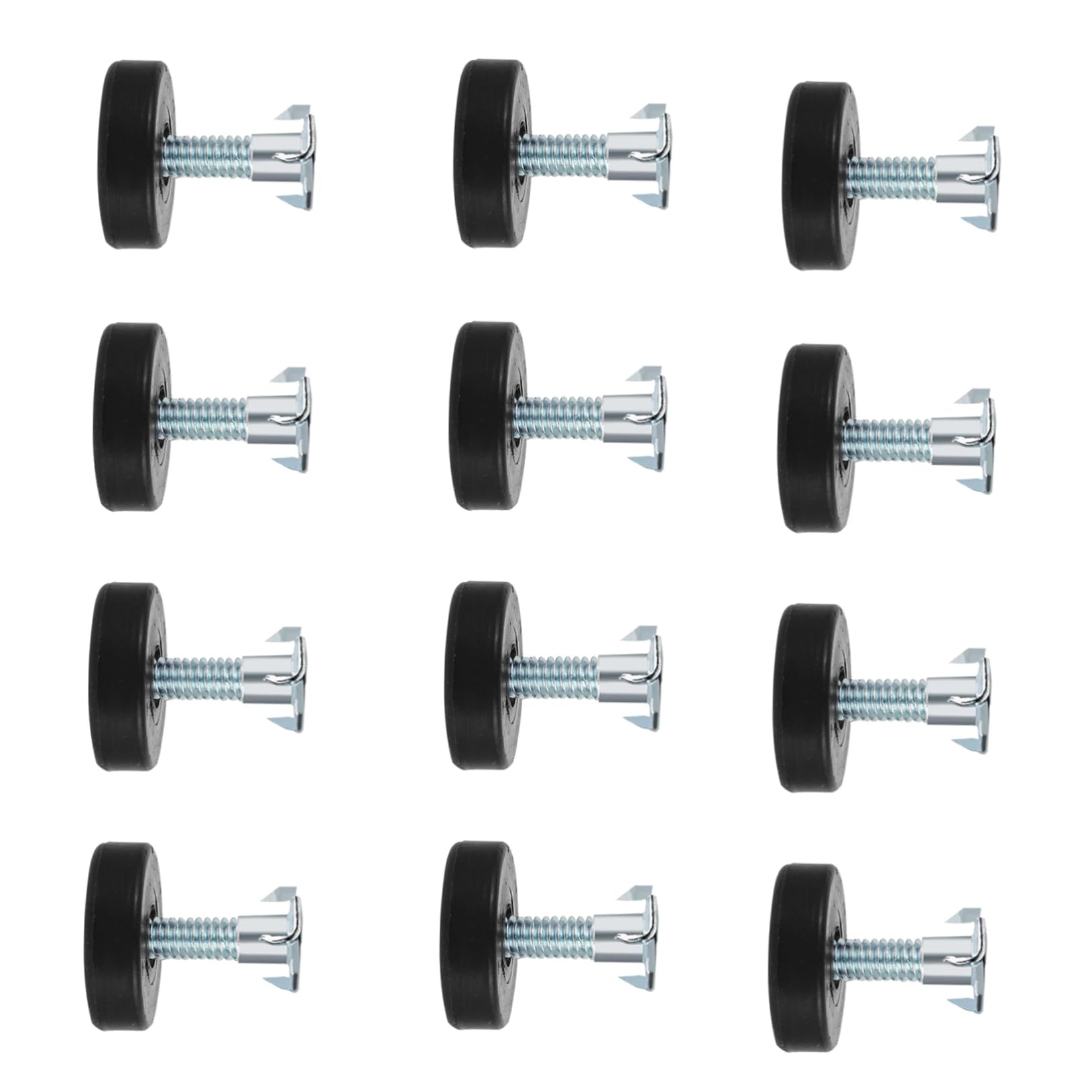 Patas regulables para muebles SHINEOFI juego de 12 niveladores ajustables de tornillo para mesas