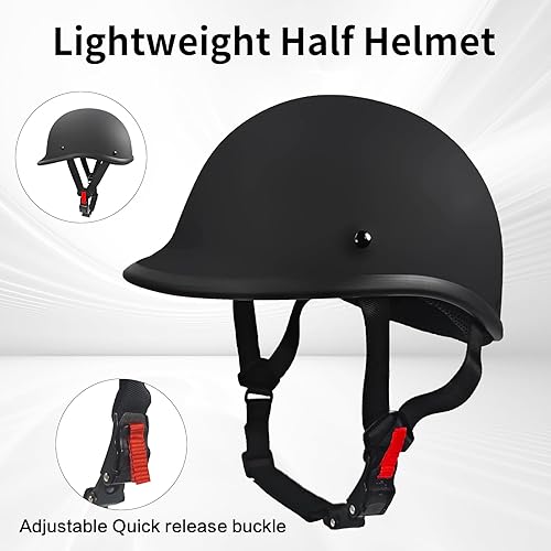 Miniatura 2 de Casco de motocross de media gorra para adultos, casco abierto para motocicleta, ciclismo, motocross, para hombres y mujeres, aprobado por DOT con