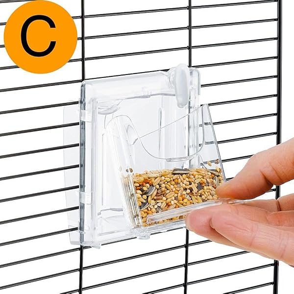 Ferplast Gabbia per Canarini REKORD 2 Gabbia per Uccelli, con Mangiatoie Girevoli, Posatoi, Beverini e Altalena, in Metallo Verniciato e Fondo in Plastica con Cassetto Igienico, 39 x 25 x h 41 cm - 5