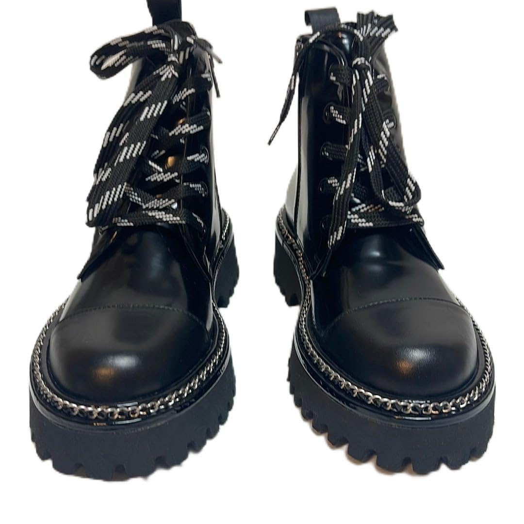 Bottes classiques noires aux finitions grises modernes de haute qualité esthétique - 5