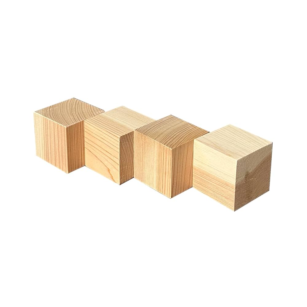 Amazon.co.jp: KomoRebi 木 木材 角材 40mm ブロック ひのき 桧