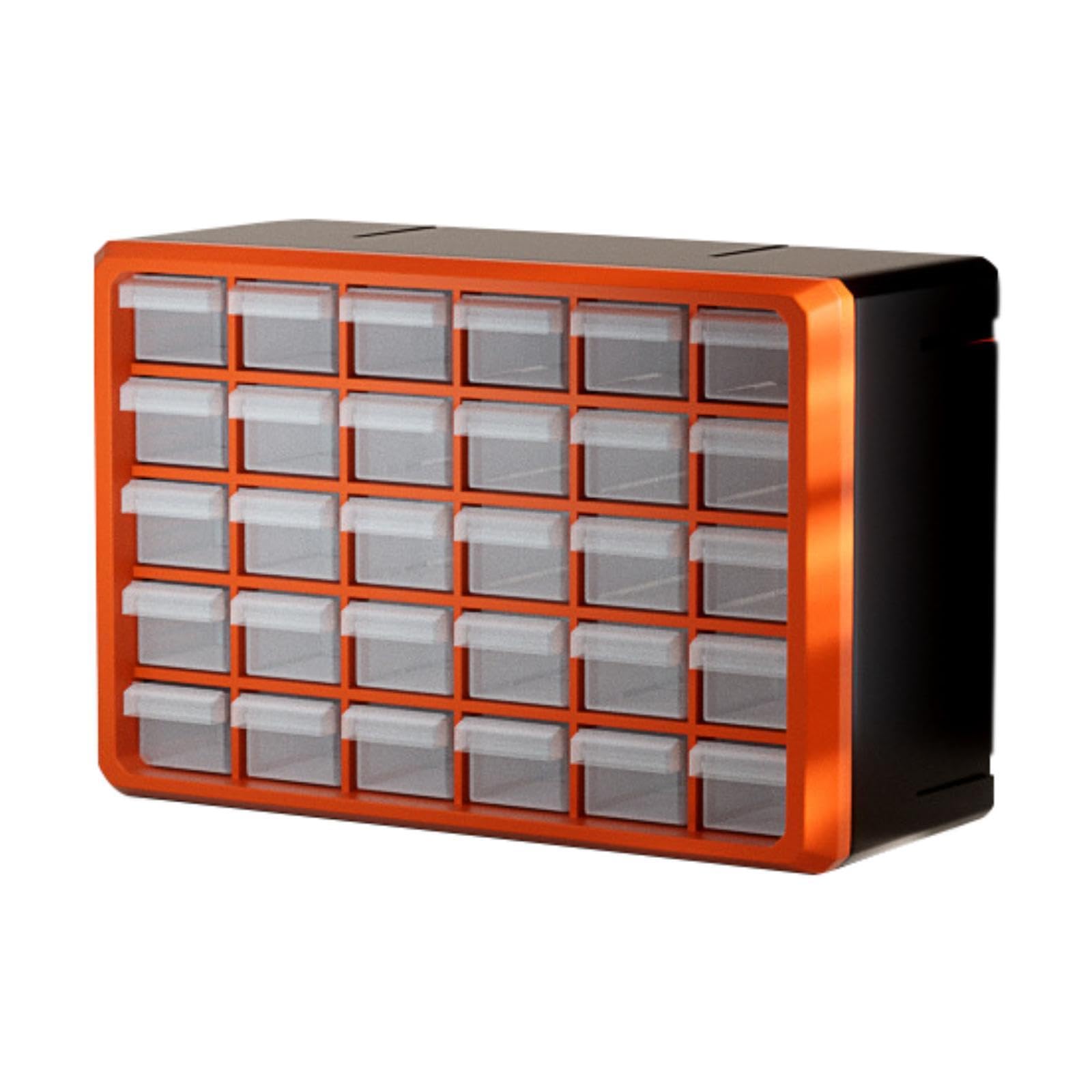 Organizador de Cajones para Armarios de Almacenamiento, Compartimentos, Multirejilla, Multifuncional, Caja de, Organizador de Tornillos, Organ, Cuadrícula Pequeña Naranja 30