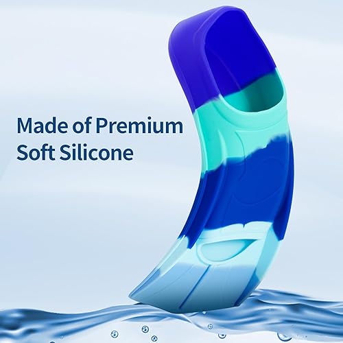 Miniatura 3 de Kids Swim Training Fins, Soft Solicone Swimming Flippers, Comfortable Short Fins for Children Boys Girls and Beginners