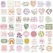 100Pcs Pink Inspirational Aesthetic Stickers, Cute Motivational Sticker for Women, Encouragement Vinyl Waterproof Stickers for Water Bottle, Laptop, Scrapbook, Journal (Pink 100)