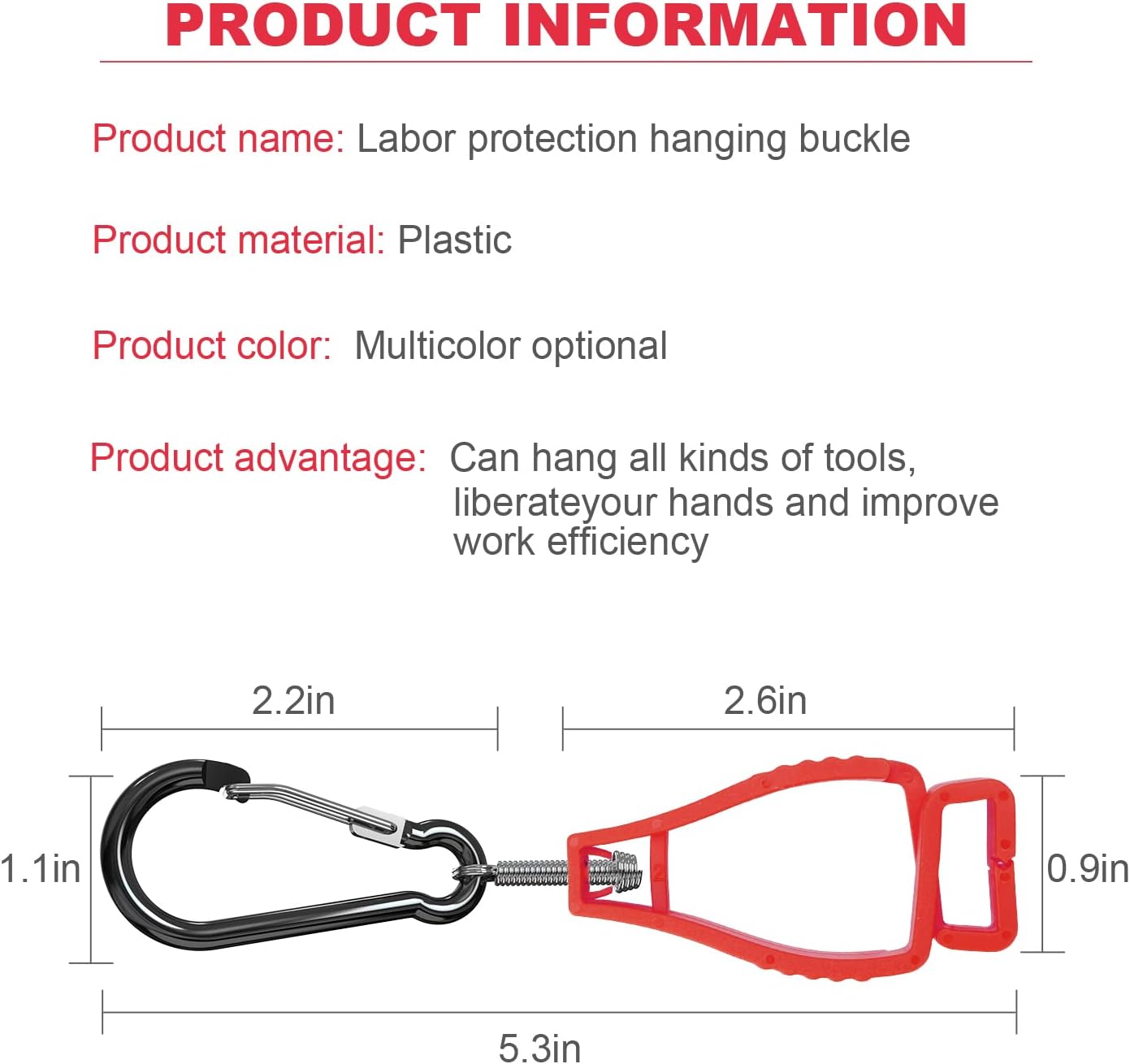 NANHONG 4PCS, Glove Clips for Work Glove Holders, Gloves Clip, Duty Belt Accessories, Gloves Clips for Work image 3