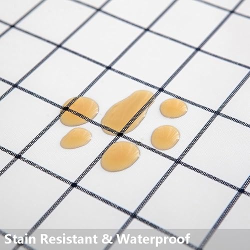 Miniatura 4 de JZY - Mantel de vinil resistente para mesa de cocina o comedor - Mantel de PVC lavable para mesa rectangular