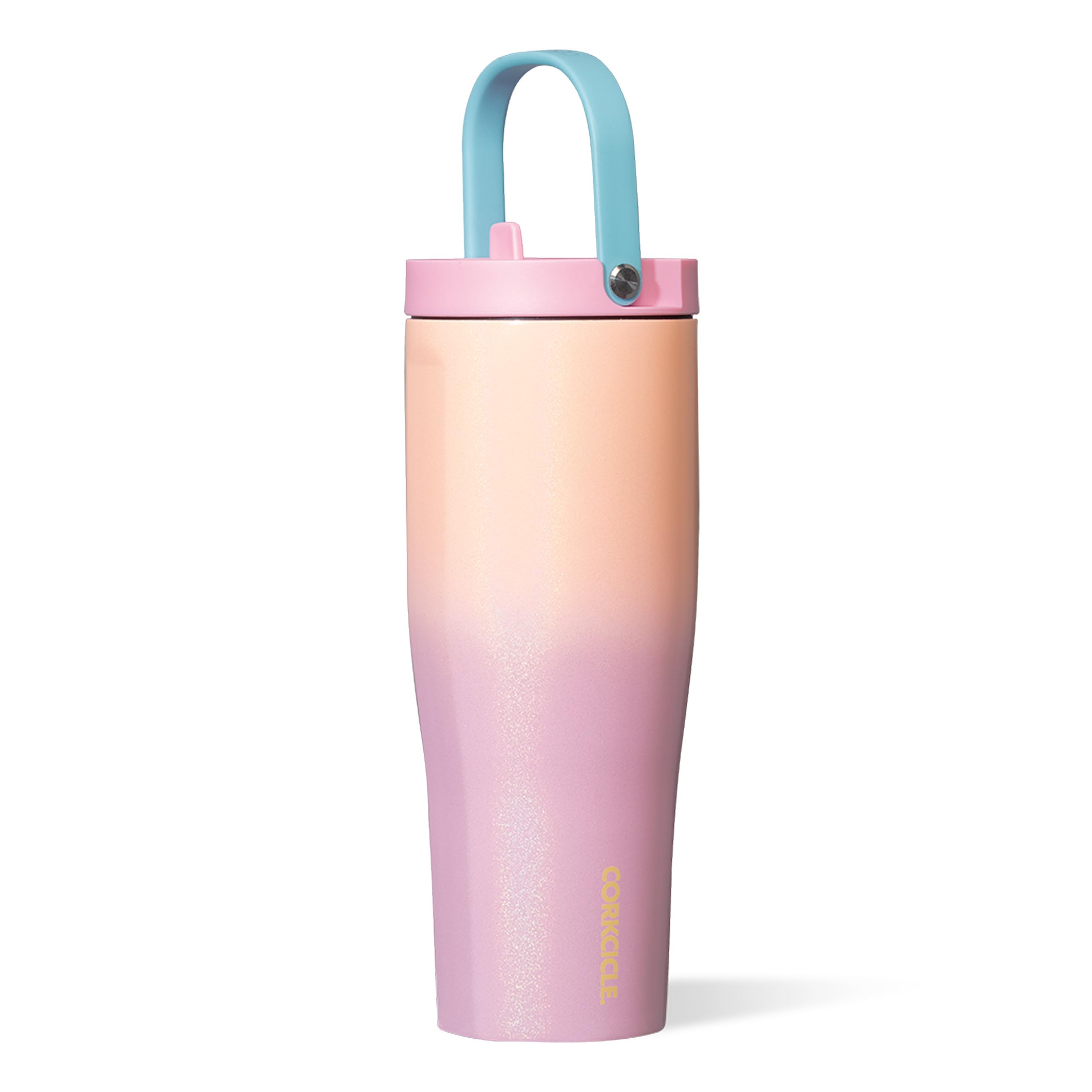 Corkcicle Go Cup XL - Leak-Proof Travel Tumbler - Triple Insulated Stainless Steel Water Bottle - Easy-Carry Handle - Summer Drinkware Gift - Keeps