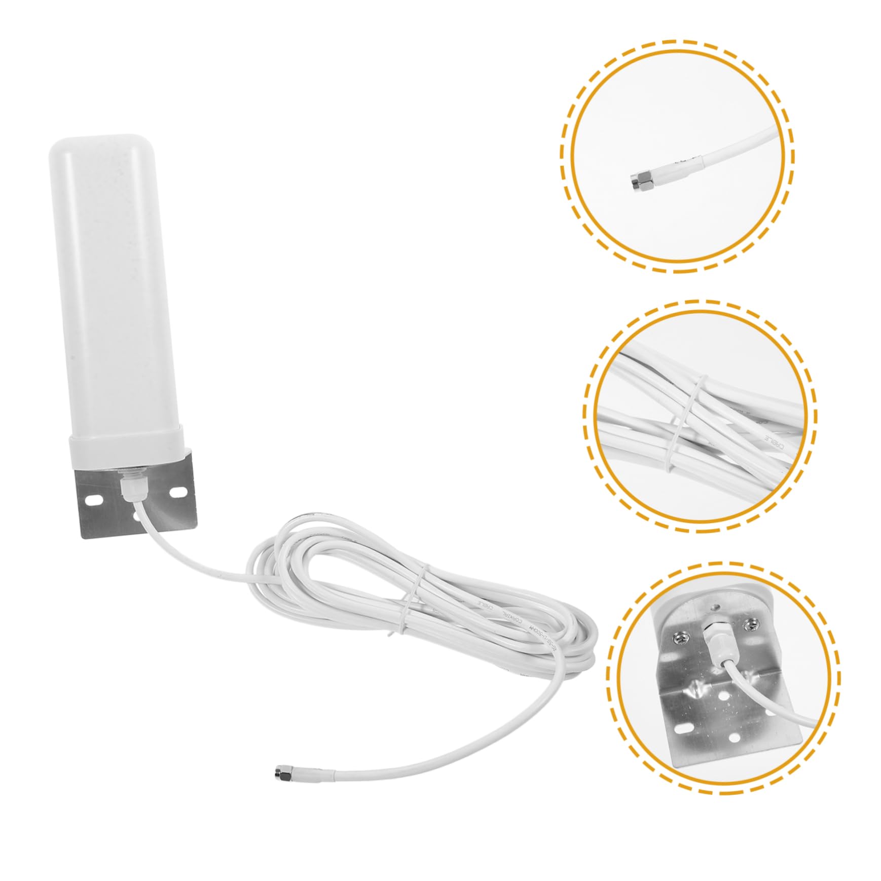 Ciieeo Antenne Omnidirectionnelle Toutes Fréquences avec Amplification Signal Stable Intérieure Et Extérieure pour Routeur Modem