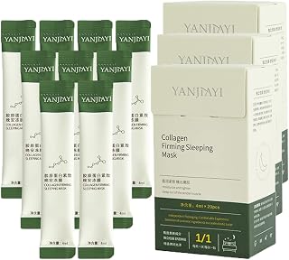 YANJIAYI Collagen Firming Sleeping Mask, YANJIAYI Collagen Mask, YANJIAYI Collagen Sleeping Mask, Wash Free Collagen Firming Mask, Korean Collagen Firming Mask Face Care Moisturizing Mask (3Pack(60PCS))