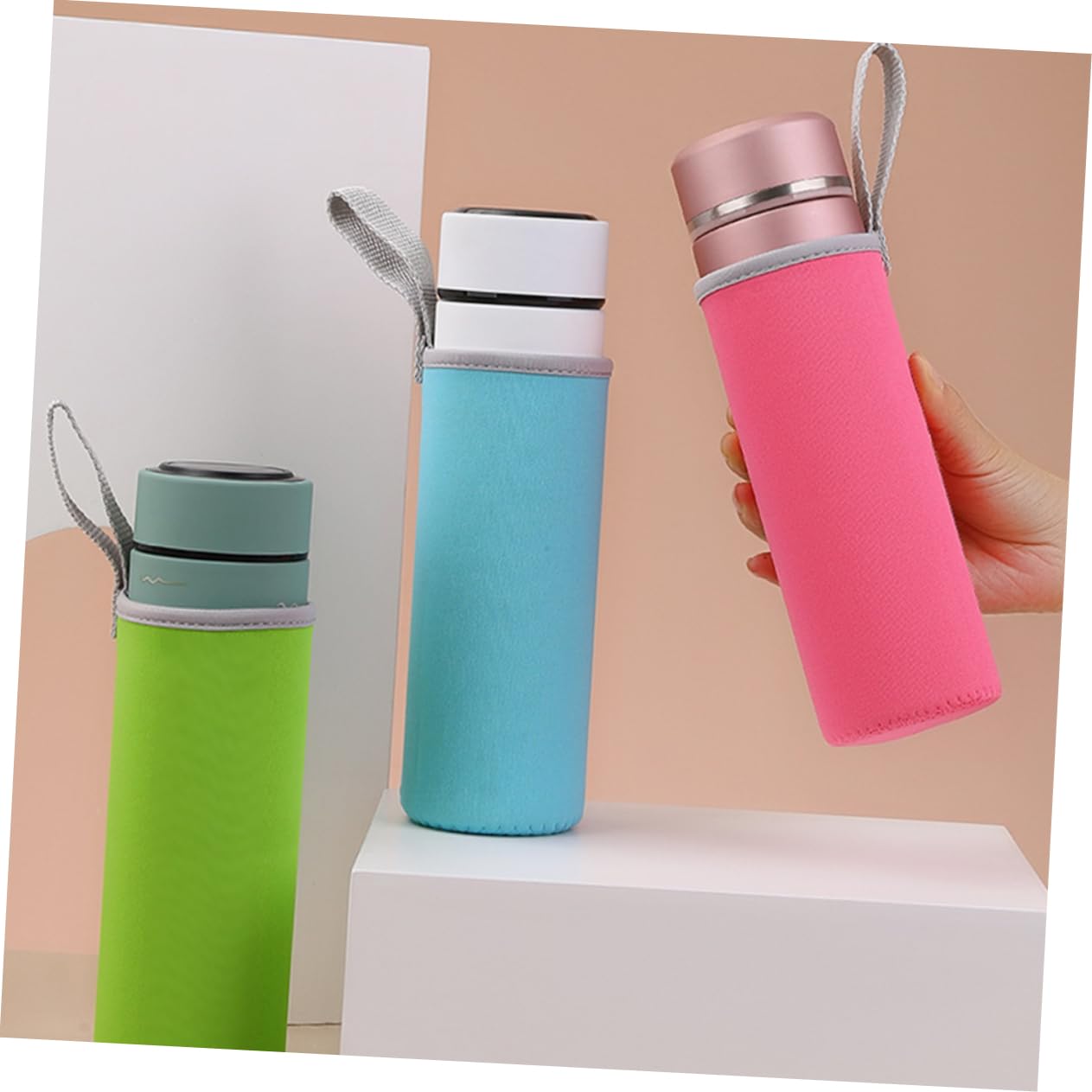 ULTECHNOVO 35 Piezas Fundas Aislantes para Botella y Taza Protector Antideslizante y Térmico Compatible para Botella Térmica y Vaso