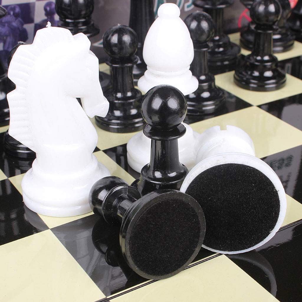 MU Scacchiera Stabilita Del Gioco, Magnetico Scacchiera con Scacchi, Pieghevole e Portatile Board Game For Travel Chess Set,37 cm
