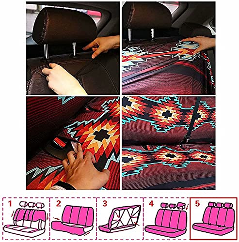 Giftpuzz Sunflower Girly Universal Car Seat Covers Full Set For Women Black Yellow 4 Pieces Automotive Accessories Washable Stretchy High Back Seat Covers For Truck Suv Car Van Universal Fit #TOP4