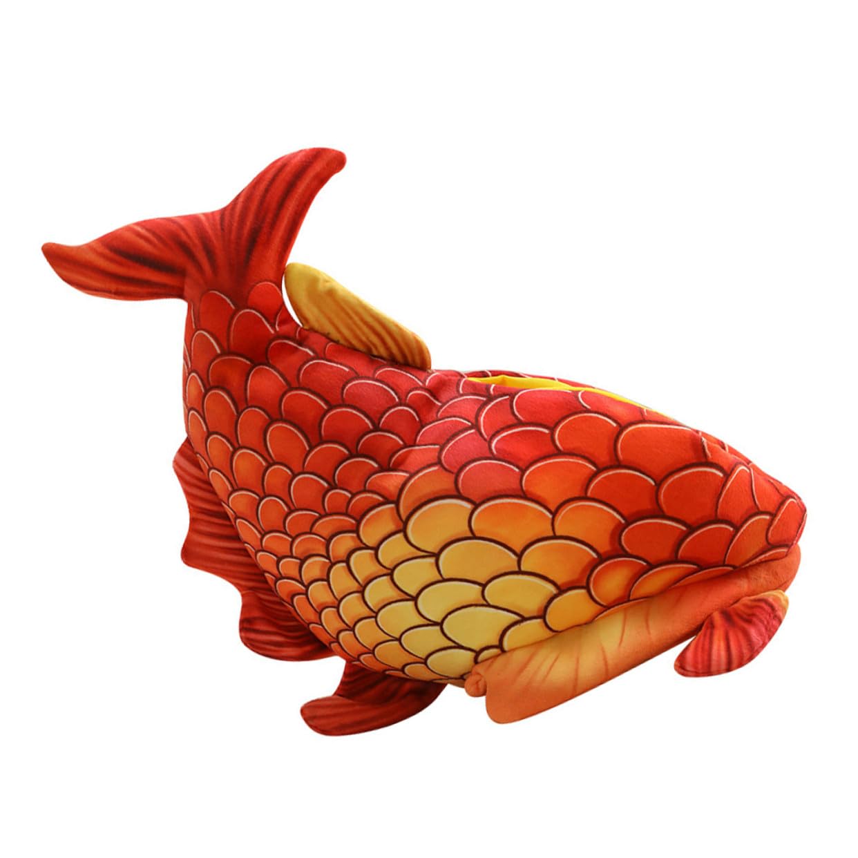 Cabilock Sombrero de Disfraz para Rojo Forma de Cabeza de Pez Divertido para Fiestas de Halloween y Juegos de Rol Gorra de Tela Cómoda y Cálida para Eventos y Celebraciones